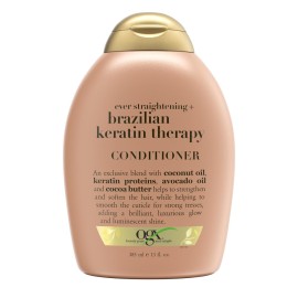 OGX Brazilian Keratin Therapy Shampoo for Shiny Hair, Sulfate-Free, with Coconut Oil and Avocado Oil, 13 Fl Oz
