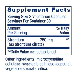 Life Extension Strontium Caps, Trace Mineral for Advanced Bone Health Support, Gluten Free, Non-GMO, Vegetarian, 90 Capsules Life Extension Strontium Caps, Trace Mineral for Advanced Bone Health Support, Gluten Free, Non-GMO, Vegetarian, 90 Capsules