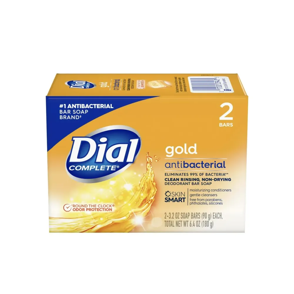 Dial Gold Antibacterial Deodorant Soap, 2 Pack, Total Net Wt 6.4 oz Dial Gold Antibacterial Deodorant Soap, 2 Pack, Total Net Wt 6.4 oz