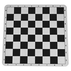 WE Games The Original 100% Silicone Tournament Chess Mat - 20 Inch Board, Black