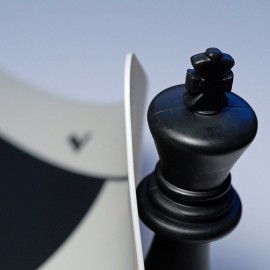 WE Games The Original 100% Silicone Tournament Chess Mat - 20 Inch Board, Black