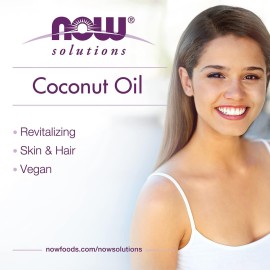 NOW Foods Solutions, Coconut Oil, Naturally Revitalizing for Skin and Hair, Conditioning Moisturizer, 7-Ounce NOW Foods Solutions, Coconut Oil, Naturally Revitalizing for Skin and Hair, Conditioning Moisturizer, 7-Ounce