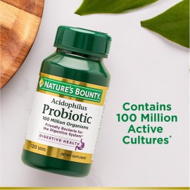 Nature\'s Bounty Acidophilus Probiotic, Daily Probiotic Supplement, Digestive Health, 200 Tablets, Twin Pack Nature\'s Bounty Acidophilus Probiotic, Daily Probiotic Supplement, Digestive Health, 200 Tablets, Twin Pack