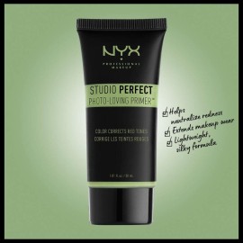 NYX PROFESSIONAL MAKEUP Studio Perfect Primer, Vegan Face Primer - Green (Color-Correcting)