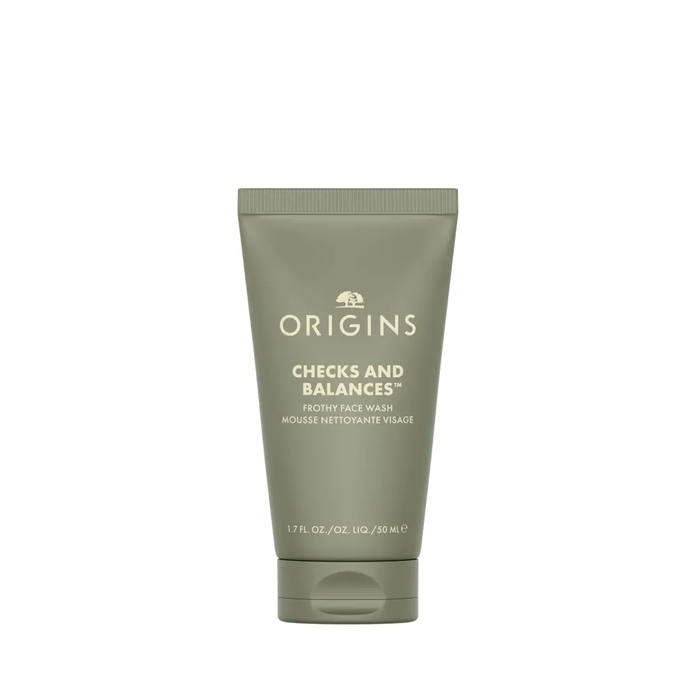 Origins Checks and Balances Frothy Face Wash | Gently Cleanses All Skin Types | With Mint, 1.7 Fl Oz