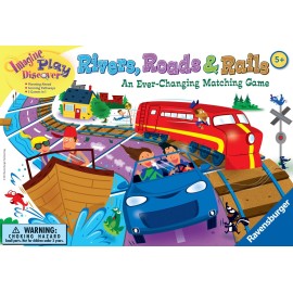 Ravensburger Rivers, Roads and Rails - Innovative Matching Game for Kids | Encourages Strategic Thinking | Award-Winning Design Ravensburger Rivers, Roads and Rails - Innovative Matching Game for Kids | Encourages Strategic Thinking | Award-Winning Design