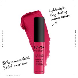 NYX PROFESSIONAL MAKEUP Soft Matte Lip Cream, Lightweight Liquid Lipstick - Antwerp (Mid-Tone Yellow-Toned Pink)