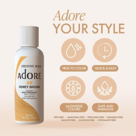 Adore Semi Permanent Hair Color - Vegan and Cruelty-Free Brown Hair Dye - 4 Fl Oz - 052 French Cognac (Pack of 1) Adore Semi Permanent Hair Color - Vegan and Cruelty-Free Brown Hair Dye - 4 Fl Oz - 052 French Cognac (Pack of 1)
