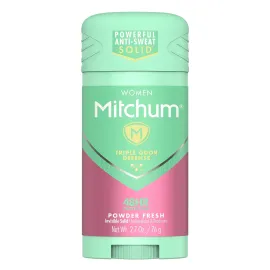 Women\'s Deodorant by Mitchum, Solid Antiperspirant Deodorant Stick, Powder Fresh, 2.7 Oz (Pack of 1)