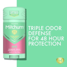 Women\'s Deodorant by Mitchum, Solid Antiperspirant Deodorant Stick, Powder Fresh, 2.7 Oz (Pack of 1) Women\'s Deodorant by Mitchum, Solid Antiperspirant Deodorant Stick, Powder Fresh, 2.7 Oz (Pack of 1)