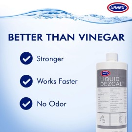 Urnex Liquid Dezcal Activated Descaling Solution - 33.6 Ounce (8 Uses) - For Use With Keurig 1.0/2.0, Home Coffee and Espresso Machines, Kettles, Garment Steamers Urnex Liquid Dezcal Activated Descaling Solution - 33.6 Ounce (8 Uses) - For Use With Keurig 1.0/2.0, Home Coffee and Espresso Machines, Kettles, Garment Steamers