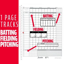 Franklin Sports MLB Baseball + Softball Scorebook - Book for Stats - Coaching Official Scorekeeper - 25 Games Franklin Sports MLB Baseball + Softball Scorebook - Book for Stats - Coaching Official Scorekeeper - 25 Games
