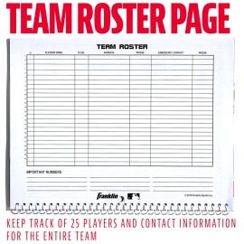 Franklin Sports MLB Baseball + Softball Scorebook - Book for Stats - Coaching Official Scorekeeper - 25 Games Franklin Sports MLB Baseball + Softball Scorebook - Book for Stats - Coaching Official Scorekeeper - 25 Games