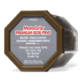 MetaGrip Bronze Premium Bobby Pins, 300 Count