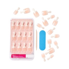 Kiss Everlasting French Nail Manicure, Chip-Free, Flexi-Fit Technology, Real Short, String of Pearls, Nail Kit with Pink Nail Glue (Net Wt. 2g / 0.07oz), Mini File, Manicure Stick, and 28 Fake Nails Kiss Everlasting French Nail Manicure, Chip-Free, Flexi-Fit Technology, Real Short, String of Pearls, Nail Kit with Pink Nail Glue (Net Wt. 2g / 0.07oz), Mini File, Manicure Stick, and 28 Fake Nails