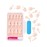 Kiss Everlasting French Nail Manicure, Chip-Free, Flexi-Fit Technology, Real Short, String of Pearls, Nail Kit with Pink Nail Glue (Net Wt. 2g / 0.07oz), Mini File, Manicure Stick, and 28 Fake Nails