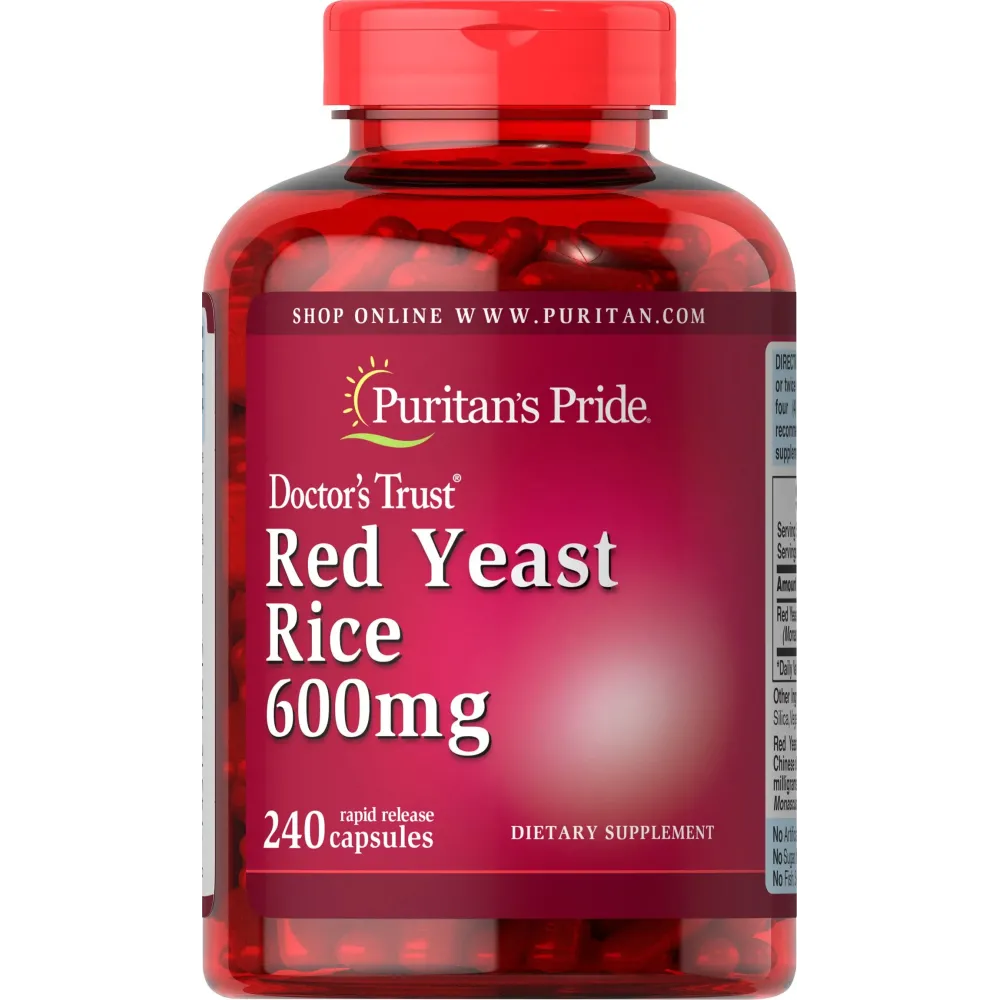 Puritan\'s Pride Doctors Trust Red Yeast Rice 600mg, Dietary Supplement, 240 Rapid Release Capsules Puritan\'s Pride Doctors Trust Red Yeast Rice 600mg, Dietary Supplement, 240 Rapid Release Capsules