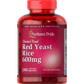 Puritan\'s Pride Doctors Trust Red Yeast Rice 600mg, Dietary Supplement, 240 Rapid Release Capsules