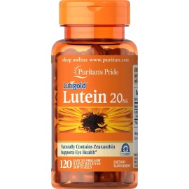 Puritan\'s Pride Premium Lutigold Lutein Carotenoid 20mg with Zeaxanthin for Men and Women, Dietary Supplement for Eye Health Support, 8 Month Supply, 120 Easy-to-Swallow Softgels