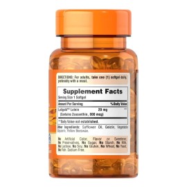 Puritan\'s Pride Premium Lutigold Lutein Carotenoid 20mg with Zeaxanthin for Men and Women, Dietary Supplement for Eye Health Support, 8 Month Supply, 120 Easy-to-Swallow Softgels Puritan\'s Pride Premium Lutigold Lutein Carotenoid 20mg with Zeaxanthin for Men and Women, Dietary Supplement for Eye Health Support, 8 Month Supply, 120 Easy-to-Swallow Softgels