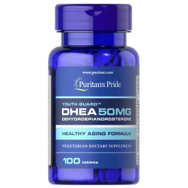 Puritan\'s Pride Youth Guard DHEA for Women and Men 50mg, Dietary Supplement forHealthy Aging, 3 Month Supply, 100 Tablets