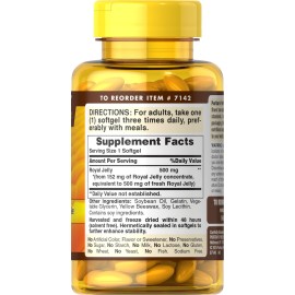 Puritan\'s Pride Royal Jelly 500 mg 120 Softgels Puritan\'s Pride Royal Jelly 500 mg 120 Softgels