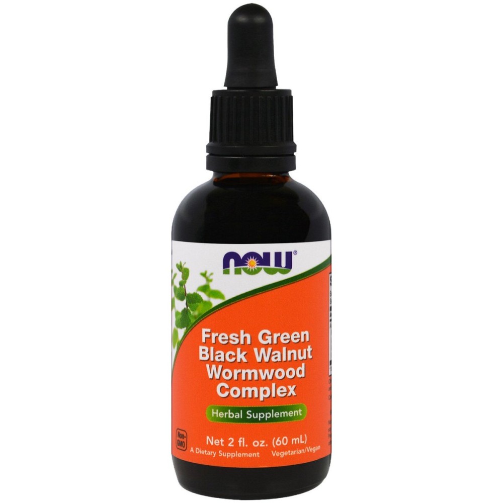 NOW Foods 2 Pack Fresh Green Black Walnut Wormwood Complex, 2 fl oz (60 ml) NOW Foods 2 Pack Fresh Green Black Walnut Wormwood Complex, 2 fl oz (60 ml)