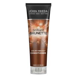 John Frieda Brilliant Brunette, Color Boosting Conditioner, Enhances and Protects Multi-Dimensional Tones, With Sweet Almond Oil to Rehydrate and Replenish Dry Hair, 8.45 Oz