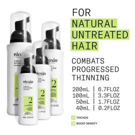 Nioxin Scalp + Hair Thickening System 2 Leave on Treatment | For Natural or Untreated Hair with Progressed Thinning | 3.4 Fl oz. Nioxin Scalp + Hair Thickening System 2 Leave on Treatment | For Natural or Untreated Hair with Progressed Thinning | 3.4 Fl oz.