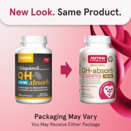 Jarrow Formulas QH-Absorb, 100 mg, Ubiquinol Dietary Supplement for Healthy Cardiovascular Function, 120 Softgels, 120 Day Supply Jarrow Formulas QH-Absorb, 100 mg, Ubiquinol Dietary Supplement for Healthy Cardiovascular Function, 120 Softgels, 120 Day Supply