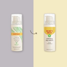 Burt\'s Bees Calming Day Face Lotion With Aloe and Rice Milk, Soothing Face Lotion for Sensitive Skin, 98.9 Percent Natural Origin Skin Care, 1.8 oz. Bottle Burt\'s Bees Calming Day Face Lotion With Aloe and Rice Milk, Soothing Face Lotion for Sensitive Skin, 98.9 Percent Natural Origin Skin Care, 1.8 oz. Bottle