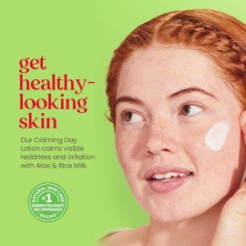 Burt\'s Bees Calming Day Face Lotion With Aloe and Rice Milk, Soothing Face Lotion for Sensitive Skin, 98.9 Percent Natural Origin Skin Care, 1.8 oz. Bottle Burt\'s Bees Calming Day Face Lotion With Aloe and Rice Milk, Soothing Face Lotion for Sensitive Skin, 98.9 Percent Natural Origin Skin Care, 1.8 oz. Bottle