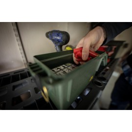 Plano Field Ammo Box, OD Green, Lockable Ammunition Storage Box with Heavy-Duty Carry Handle, Small Plastic Ammo Storage, Water-Resistant Protection, Holds 6-8 Boxes of Ammo