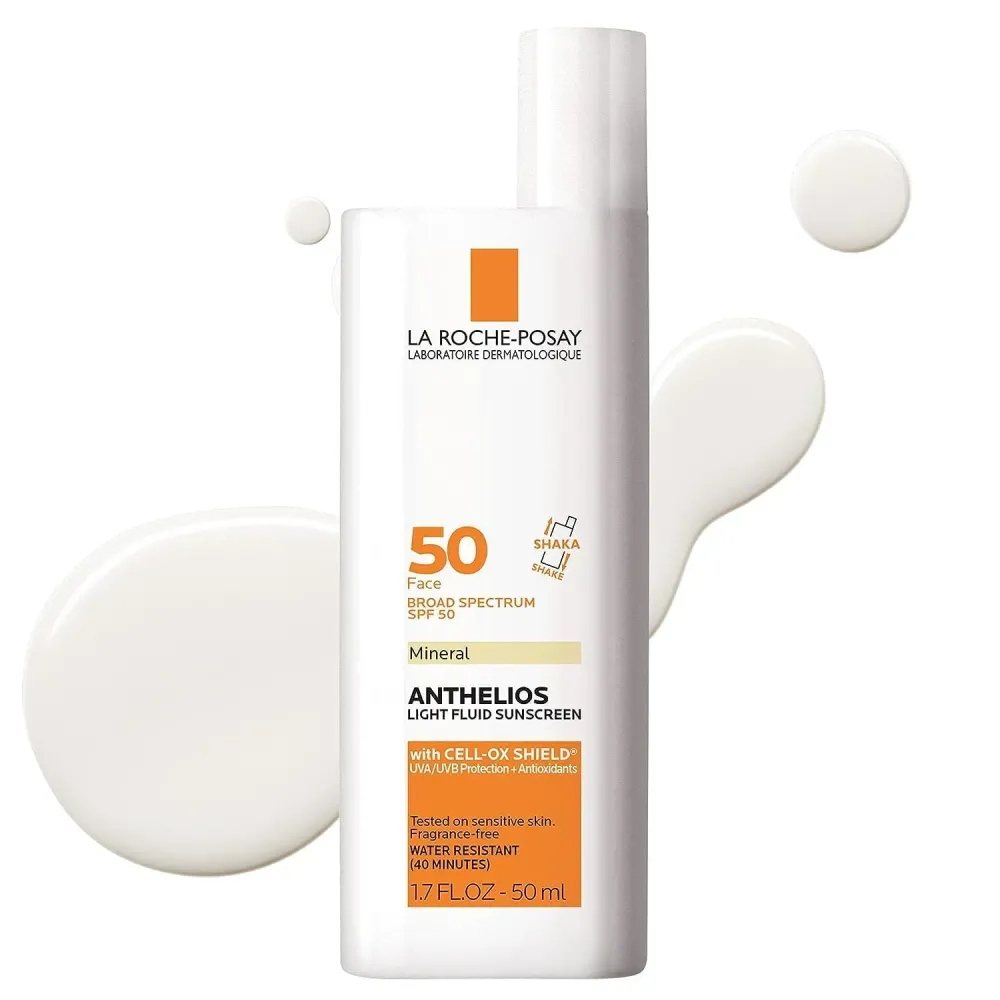 La Roche-Posay Anthelios Mineral Ultra-Light Face Sunscreen SPF 50, Zinc Oxide Sunscreen for Face, 100% Mineral Sunblock, Oil Free for Sensitive Skin, Daily Sun Protection
