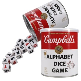 TDC Games Campbell\'s Alphabet Dice Game, Great for Party Favors, for Travel, Camping Family Game Night, Yard Games for Adults and Family