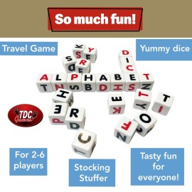 TDC Games Campbell\'s Alphabet Dice Game, Great for Party Favors, for Travel, Camping Family Game Night, Yard Games for Adults and Family TDC Games Campbell\'s Alphabet Dice Game, Great for Party Favors, for Travel, Camping Family Game Night, Yard Games for Adults and Family