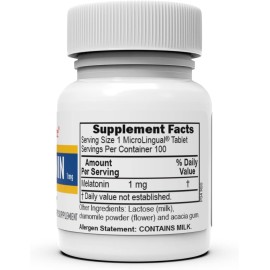 Superior Source Melatonin 1 mg - Healthy Sleep Support Supplement for Adults - Melatonin Formula with Chamomile Aids Relaxation & Restful Sleep - 100 Sublingual Dissolving Tablets