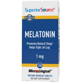 Superior Source Melatonin 1 mg - Healthy Sleep Support Supplement for Adults - Melatonin Formula with Chamomile Aids Relaxation & Restful Sleep - 100 Sublingual Dissolving Tablets