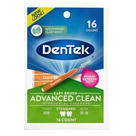 DenTek Easy Brush Interdental Cleaners, Standard, 16 Count, (Pack of 2) DenTek Easy Brush Interdental Cleaners, Standard, 16 Count, (Pack of 2)