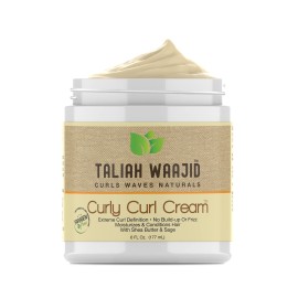 Taliah Waajid Curls Waves Natural - Curly Curl Cream | Extreme Curl Definition Hair Styling Gel | No Build-up or Frizz | 100% Paraben Free | Shea Butter & Sage - 6oz Taliah Waajid Curls Waves Natural - Curly Curl Cream | Extreme Curl Definition Hair Styling Gel | No Build-up or Frizz | 100% Paraben Free | Shea Butter & Sage - 6oz