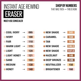 Maybelline Instant Age Rewind Eraser Dark Circles Treatment Multi-Use Concealer, 110, 1 Count (Packaging May Vary) Maybelline Instant Age Rewind Eraser Dark Circles Treatment Multi-Use Concealer, 110, 1 Count (Packaging May Vary)