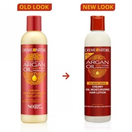 Creme of Nature, Argan Oil Hair Lotion, Creamy Oil Mousturizer to Help Restore Moisture and Add Shine, 8.45 Fl Oz Creme of Nature, Argan Oil Hair Lotion, Creamy Oil Mousturizer to Help Restore Moisture and Add Shine, 8.45 Fl Oz