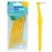 TePe Interdental Brush Angle, Angled Dental Brush for Teeth Cleaning, Pack of 6, 0.7 mm, Medium Gaps, Yellow, Size 4