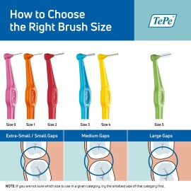 TePe Interdental Brush Angle, Angled Dental Brush for Teeth Cleaning, Pack of 6, 0.7 mm, Medium Gaps, Yellow, Size 4 TePe Interdental Brush Angle, Angled Dental Brush for Teeth Cleaning, Pack of 6, 0.7 mm, Medium Gaps, Yellow, Size 4