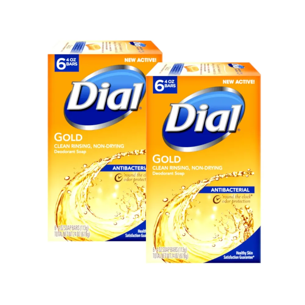 Dial Antibacterial Soap Bar, Gold, 6 Count (Pack of 2) Dial Antibacterial Soap Bar, Gold, 6 Count (Pack of 2)