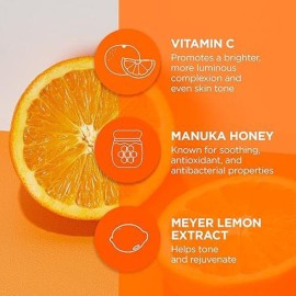 Andalou Naturals Complexion Evening Meyer Lemon + C Creamy Cleanser, Face Wash for Uplifted Tone & Smoother Texture, Helps Renew Skin Vitality & Even Complexion, Cruelty Free, 6 Oz