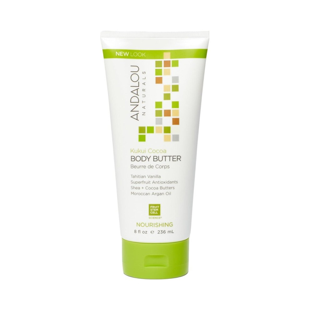 Andalou Naturals Body Butter, Kukui Cocoa Nourishing Body Cream, 8 Oz, Shea Butter, Cocoa Butter & Argan Oil for Dry Skin, Vegan Andalou Naturals Body Butter, Kukui Cocoa Nourishing Body Cream, 8 Oz, Shea Butter, Cocoa Butter & Argan Oil for Dry Skin, Vegan