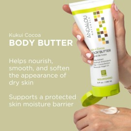 Andalou Naturals Body Butter, Kukui Cocoa Nourishing Body Cream, 8 Oz, Shea Butter, Cocoa Butter & Argan Oil for Dry Skin, Vegan Andalou Naturals Body Butter, Kukui Cocoa Nourishing Body Cream, 8 Oz, Shea Butter, Cocoa Butter & Argan Oil for Dry Skin, Vegan