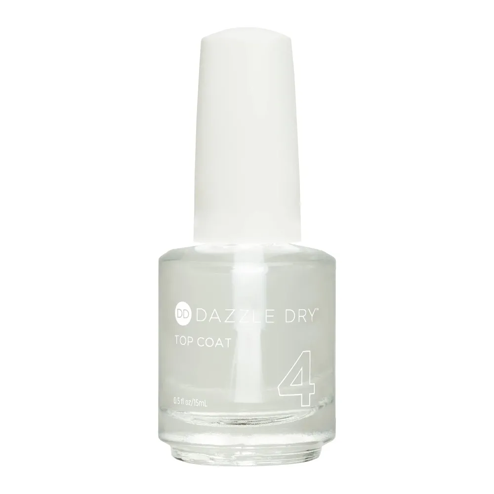 Dazzle Dry Top Coat - Step 4 - A Quick Dry Top Coat Nail Polish - A Gel Nail Polish Top Coat Alternative for Long-Lasting, Non-Toxic Manicures (0.5 fl oz) Dazzle Dry Top Coat - Step 4 - A Quick Dry Top Coat Nail Polish - A Gel Nail Polish Top Coat Alternative for Long-Lasting, Non-Toxic Manicures (0.5 fl oz)