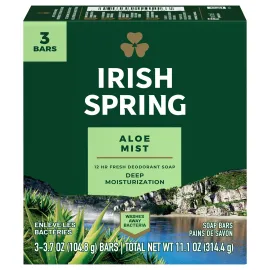 Irish Spring Irish Spring Aloe Deodorant Soap Bar, 3 Ea, 3count Irish Spring Irish Spring Aloe Deodorant Soap Bar, 3 Ea, 3count